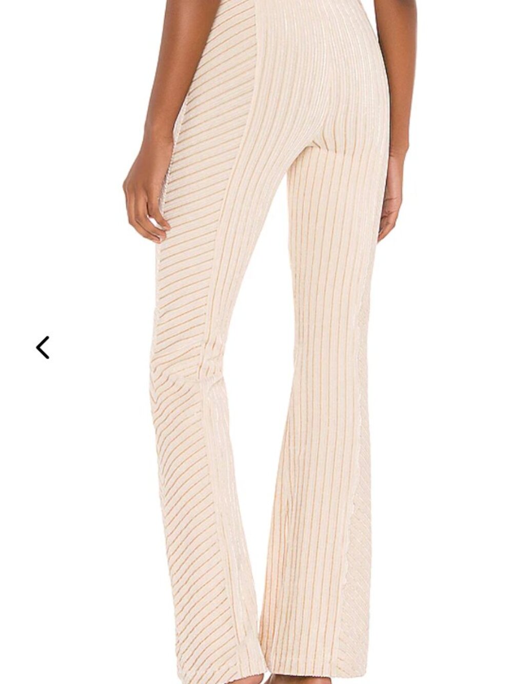 Free People Slim Pull-On Flare Trousers in Champagne - Picture 3 of 9